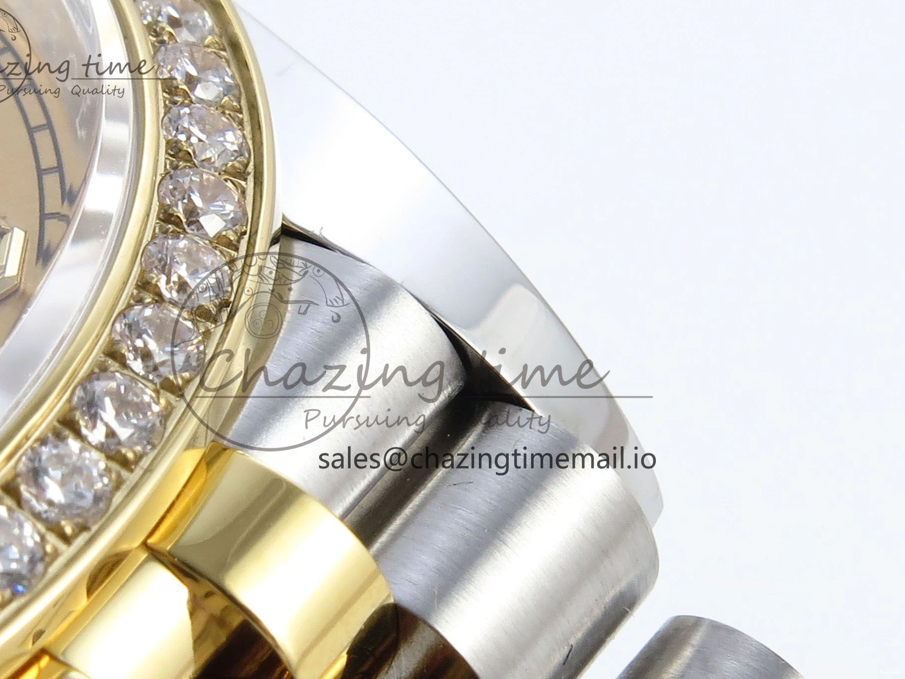 MiroTime 1223 Attractive DateJust 36 126283RBR EWEF Best Edition YG Diamonds Dial on SS YG Jubilee Bracelet A 635